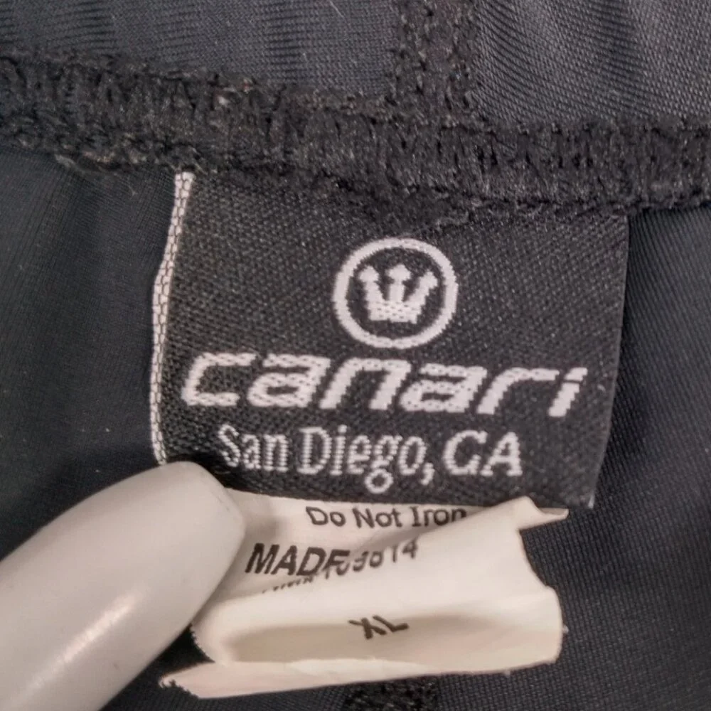 Canari Cycling Shorts Men XL Black Padded Stretch Nylon Spandex Bike Athletic - Picture 14 of 16